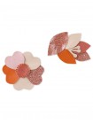 Girls' Faux Leather Flower Clip Set