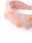 Baby Girls' Tulle Turban with Rouching and Flowers