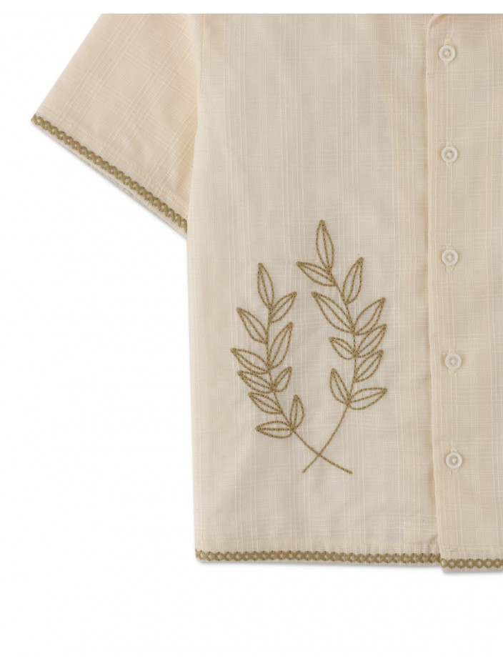 Boys' Embroidered Dishcloth Shirt