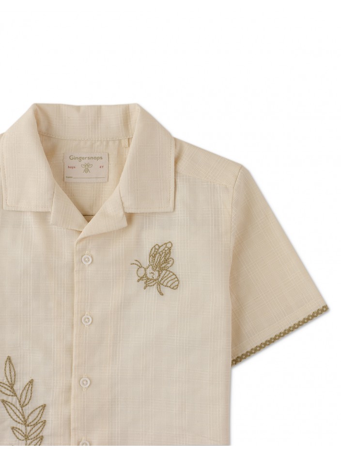 Boys' Embroidered Dishcloth Shirt