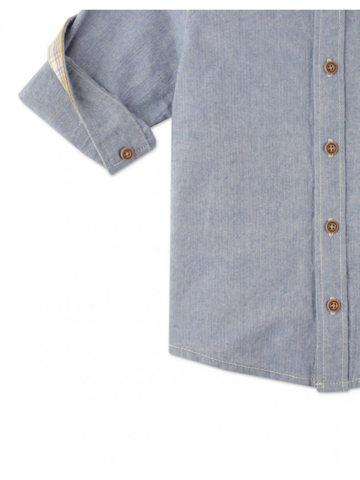 Boys' Printed Chambray Shirt