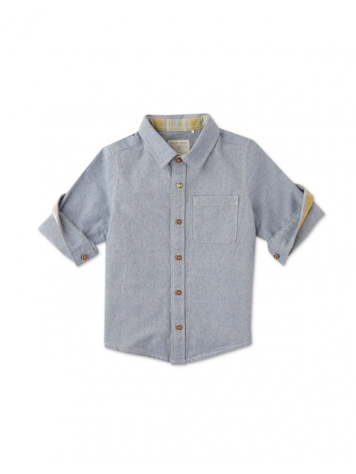 Boys' Printed Chambray Shirt