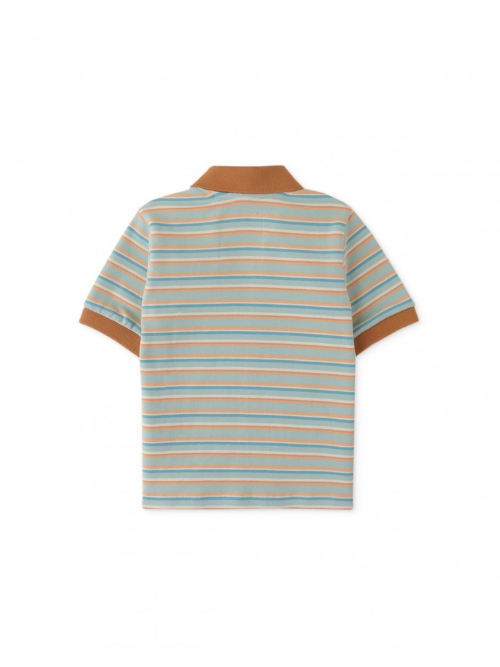 Boys' Stripey Fine Rib Polo