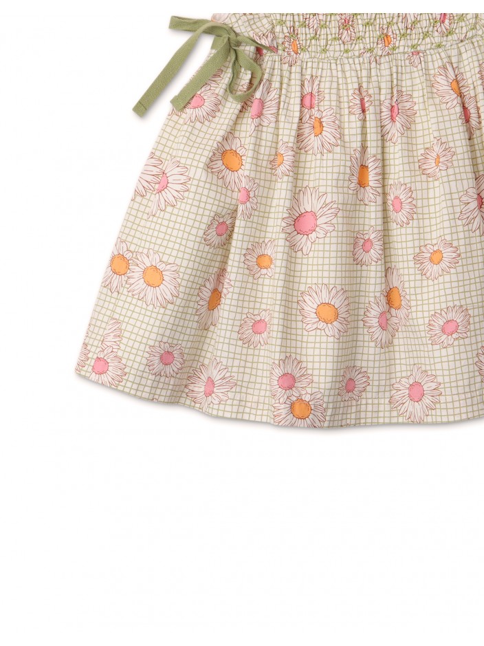 Baby Girls' Daisy Print Smocked Dress With Ruffles