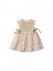 Baby Girls' Daisy Print Smocked Dress With Ruffles