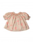 Baby Girls' Fruit Print Smocked Blouse With Braided Ties