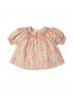 Baby Girls' Fruit Print Smocked Blouse With Braided Ties