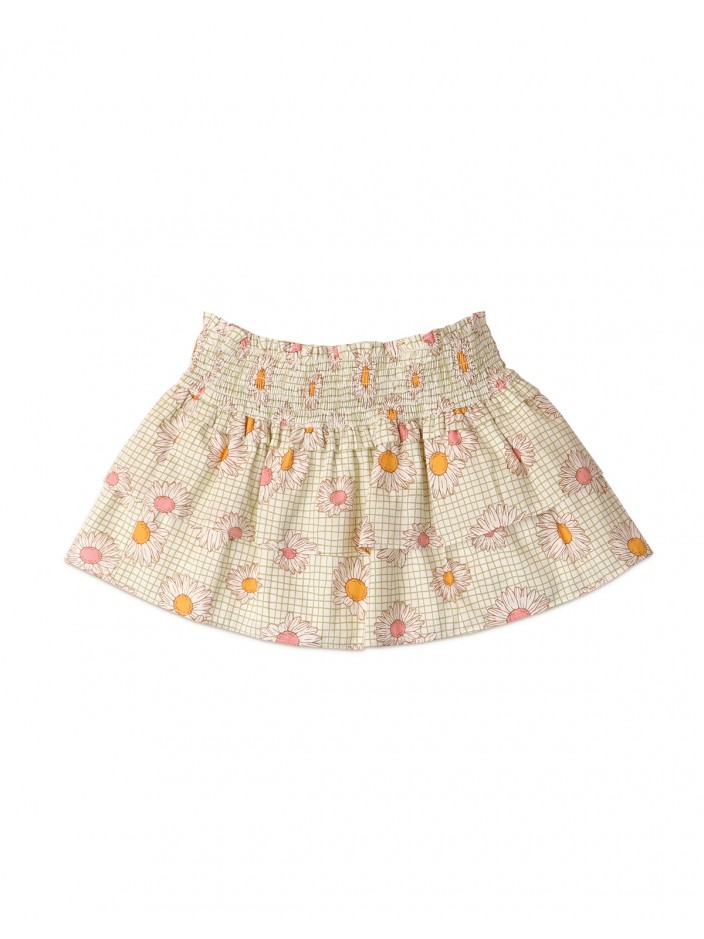 Baby Girls' Smocked Daisy Print Teired Skirt