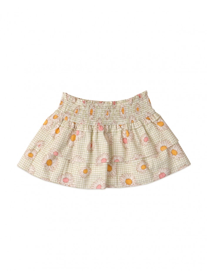 Baby Girls' Smocked Daisy Print Teired Skirt