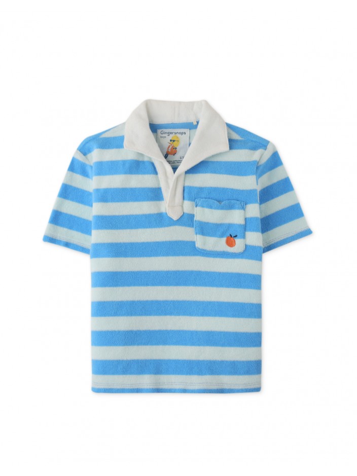 Boys' Stripe Towel Terry Polo