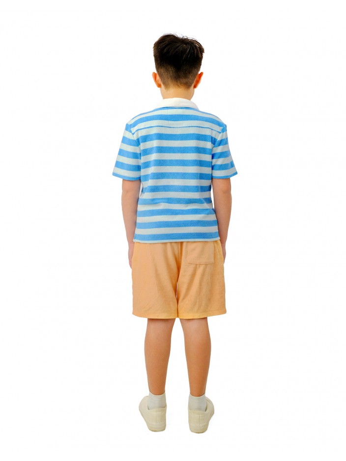 Boys' Stripe Towel Terry Polo