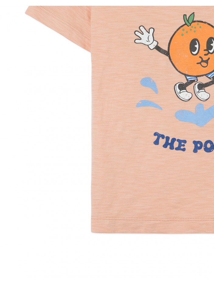 Boys' Jumping Orange Graphic Tee