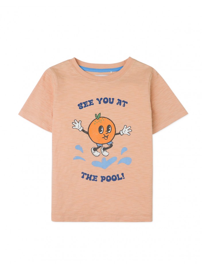 Boys' Jumping Orange Graphic Tee