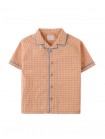 Boys' Crumpled Checks Short Sleeves Shirt