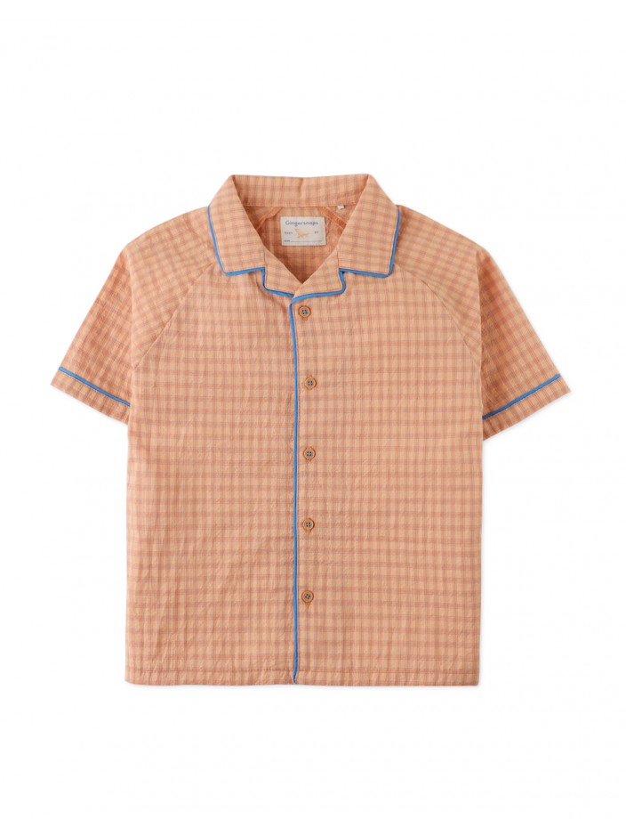 Boys' Crumpled Checks Short Sleeves Shirt