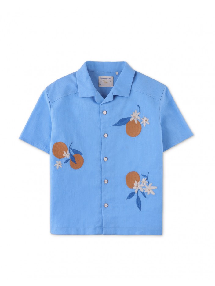 Boys' Oranges Embroidered Shirt