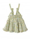 Girls' Floral Print Eyelet Tiered Swing Top