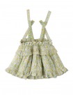 Girls' Floral Print Eyelet Tiered Swing Top