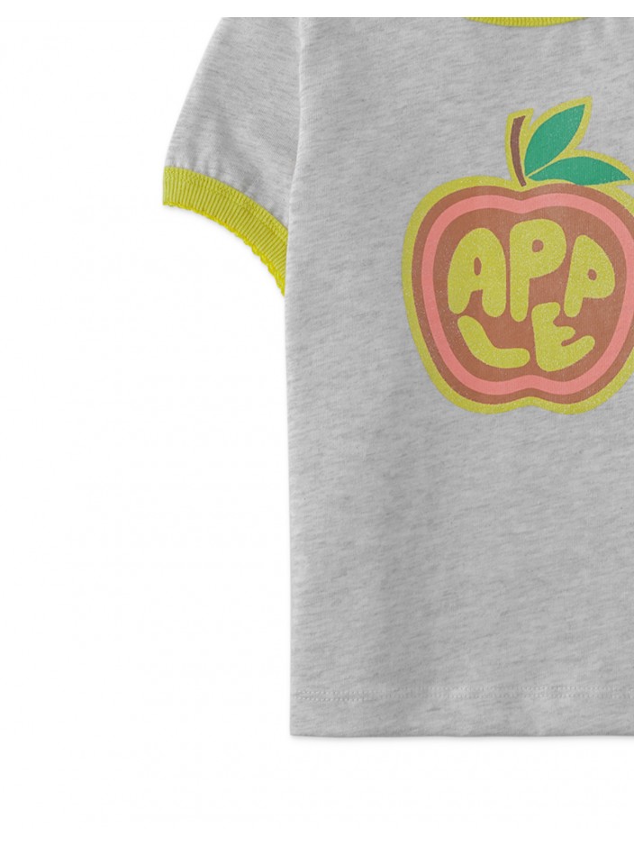 Girls' Apple Ringer Top with Contrast Trims