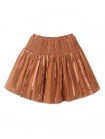 Girls' Lurex Stripey Skirt With Smocked Yoke