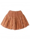 Girls' Lurex Stripey Skirt With Smocked Yoke