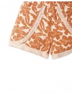 Girls' Floral Print  Shorts With Lace Trims