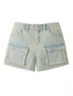 Girls' Denim Cargo Shorts