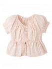 Girls' Floral Cotton Eyelet V Neck Flowy Top