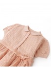 Girls Knitted Bodice Dress With Embroidered Tulle Skirt