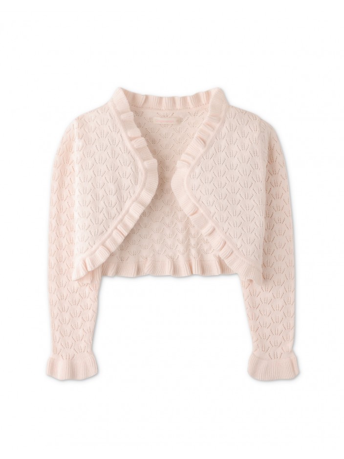 Girls Pointelle Bolero Cardi