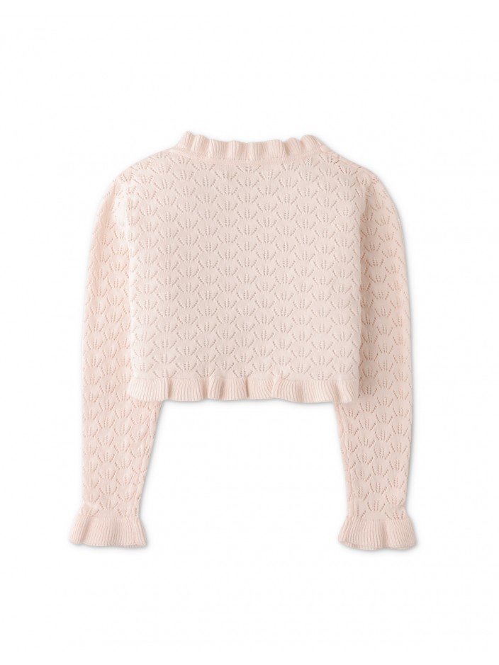 Girls Pointelle Bolero Cardi