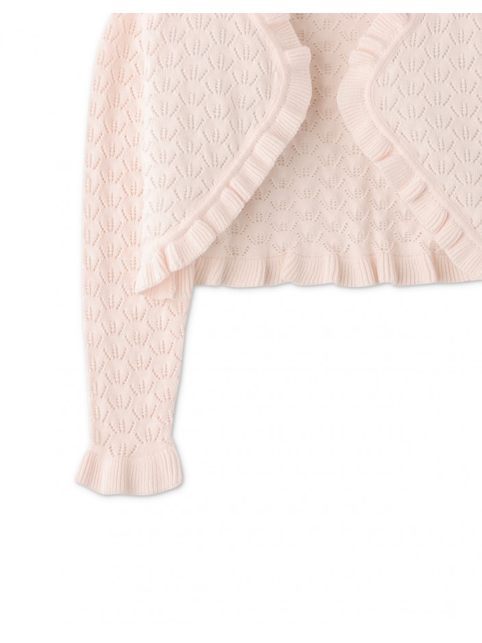 Girls Pointelle Bolero Cardi