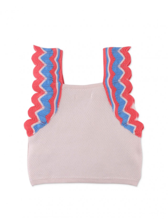 Girls' Giselle Knitted Top With Scallop Details