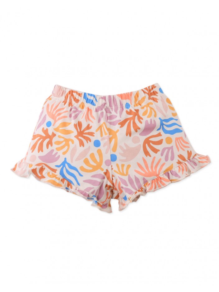 Baby & Toddler Girls' Leaf Print Pullon Shorts With Ruffles