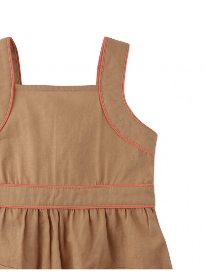 Girls' Olga Dress With Pockets And Embroidered Details