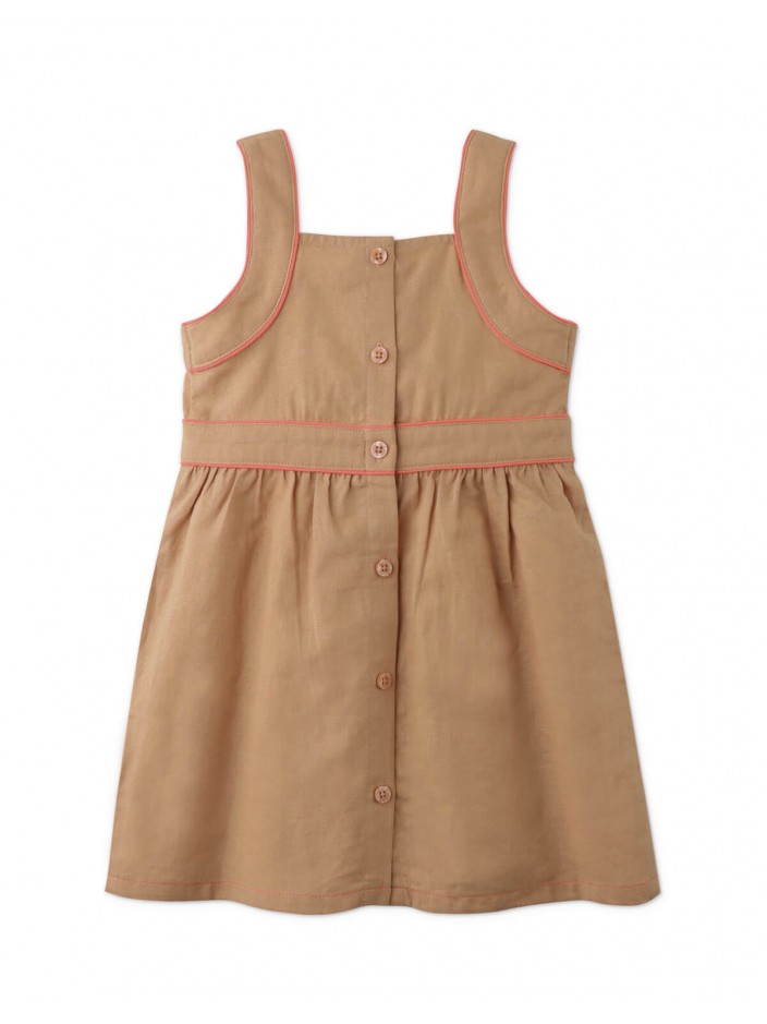 Girls' Olga Dress With Pockets And Embroidered Details