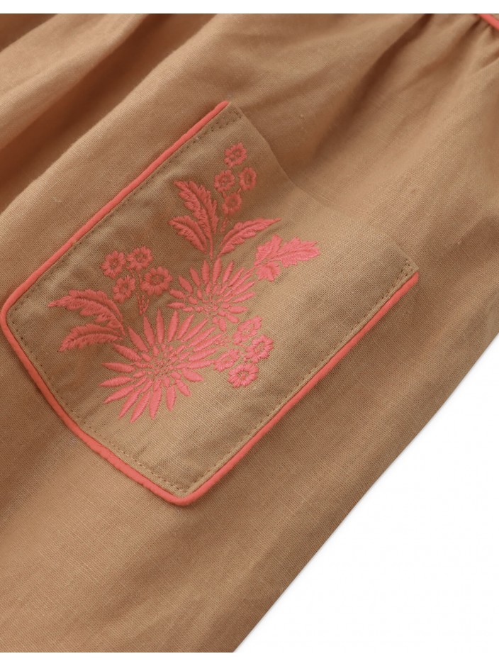 Girls' Olga Dress With Pockets And Embroidered Details