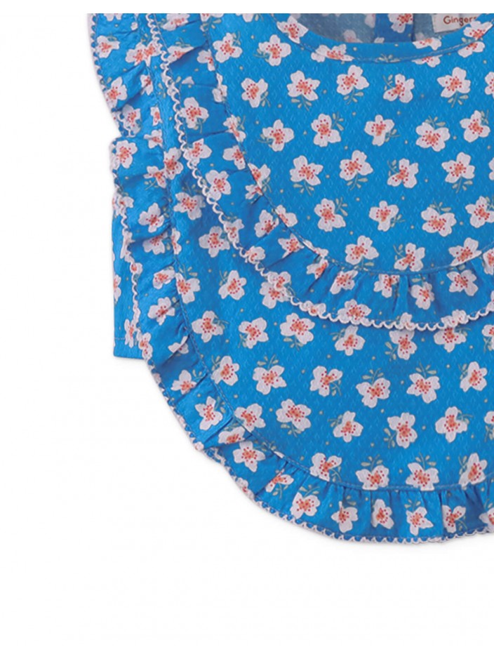 Girls' Nickie Top With Double Ruffles