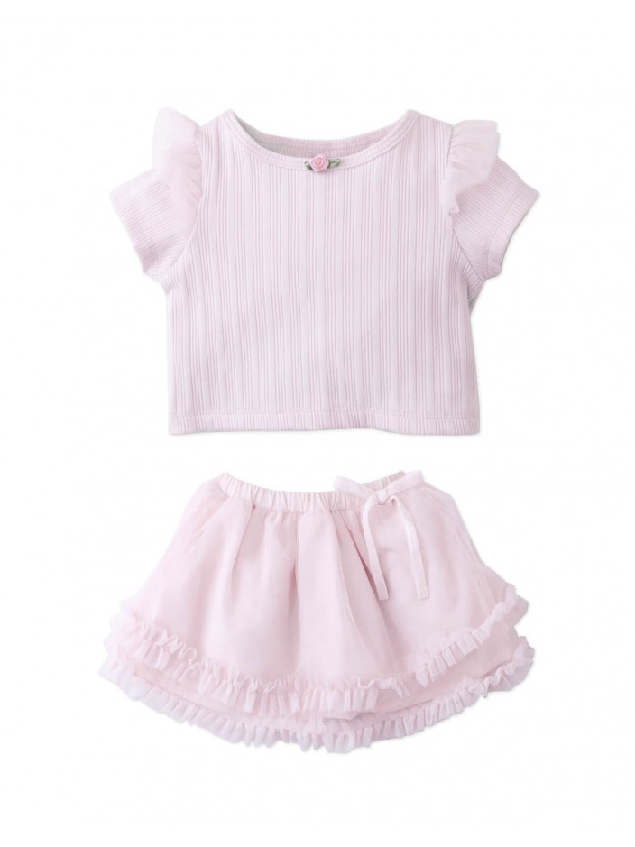 Baby & Toddler Girls' Lara Tee Pink & Lara Skirt Set Pink