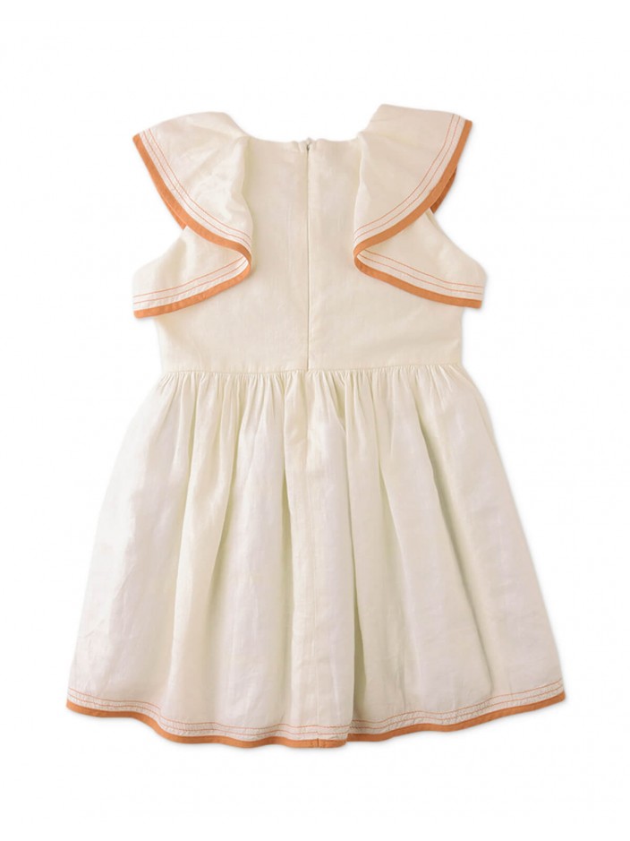 Girls' Fiona Dress With Flutter Collar