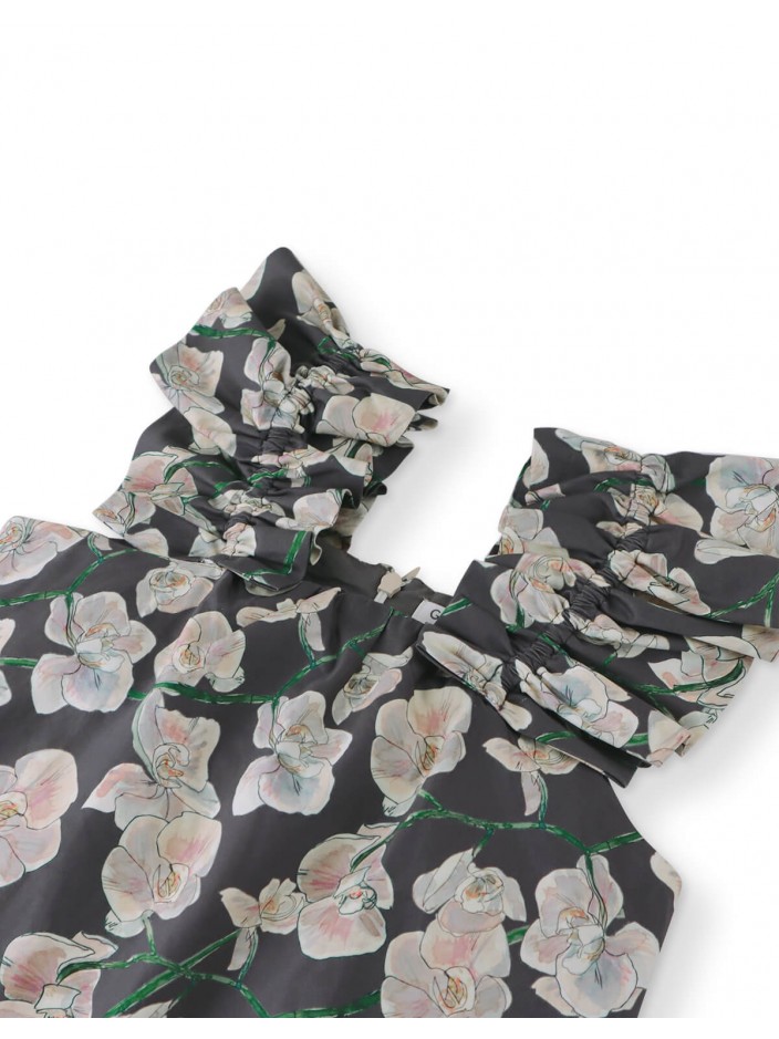 Girls' Alina Swing Dress Cattleya  With Ruffle Sleeves