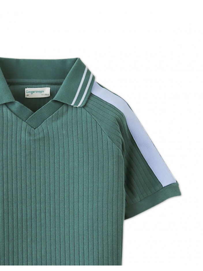 Boys' Elijah V-Neck Polo Green