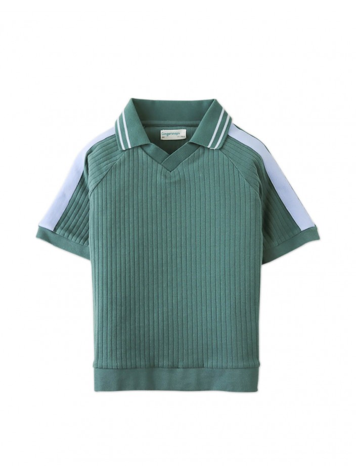 Boys' Elijah V-Neck Polo Green