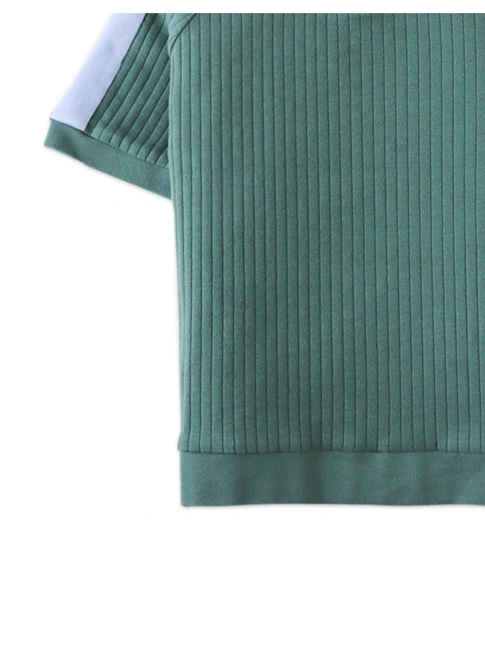 Boys' Elijah V-Neck Polo Green