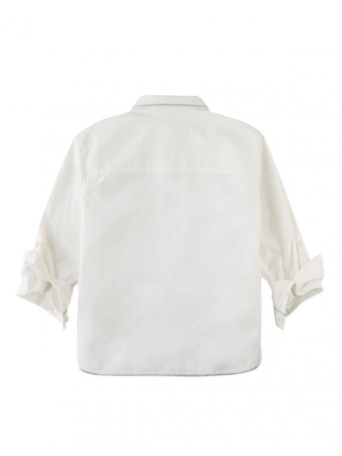 Boys' Nolan With Contrast Stitch White