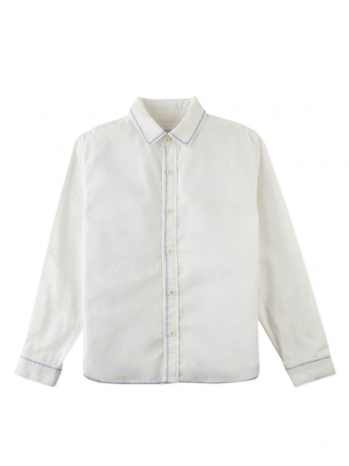 Boys' Nolan With Contrast Stitch White