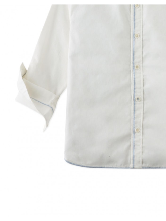 Boys' Nolan With Contrast Stitch White