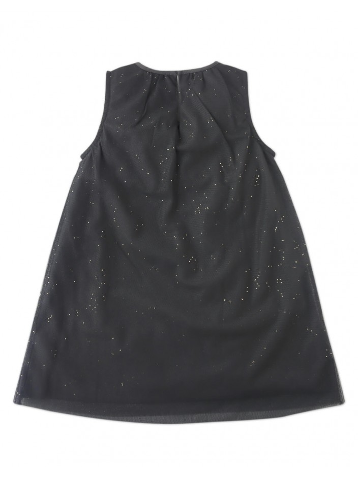 Girls' Polina Shift Dress Ebony With Corsages