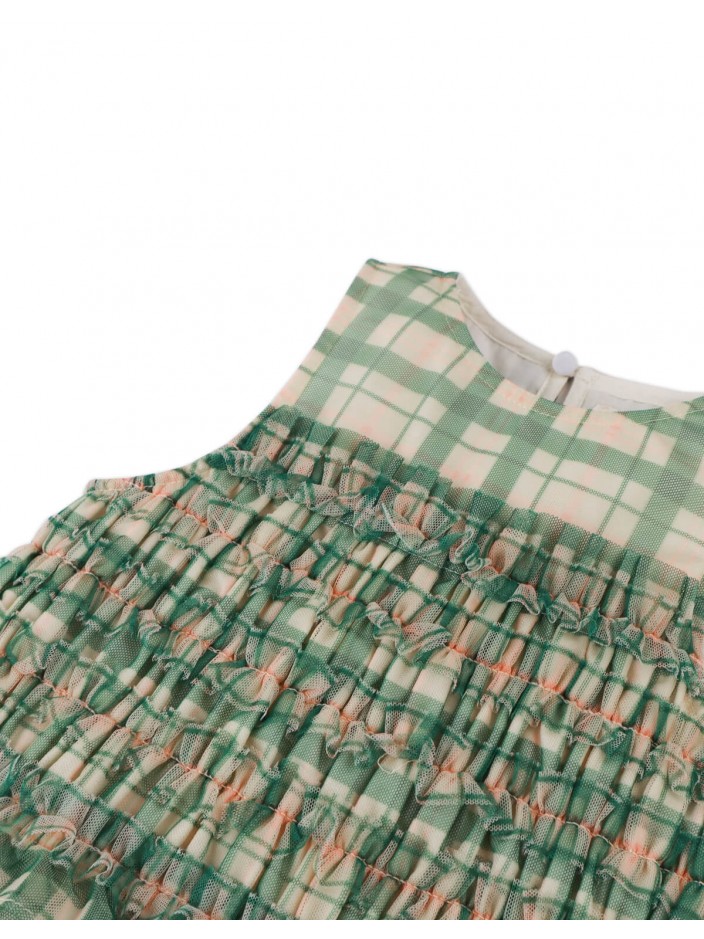 Girls' Martha Dress Verdant With Smocked Bodice