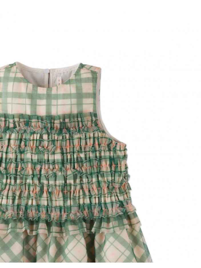 Girls' Martha Dress Verdant With Smocked Bodice